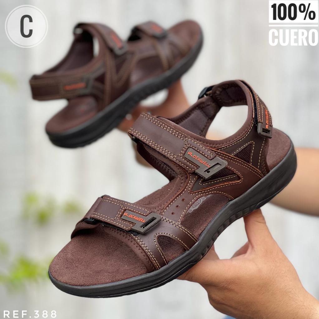 SANDALIAS HERCULES CUERO - CAFE