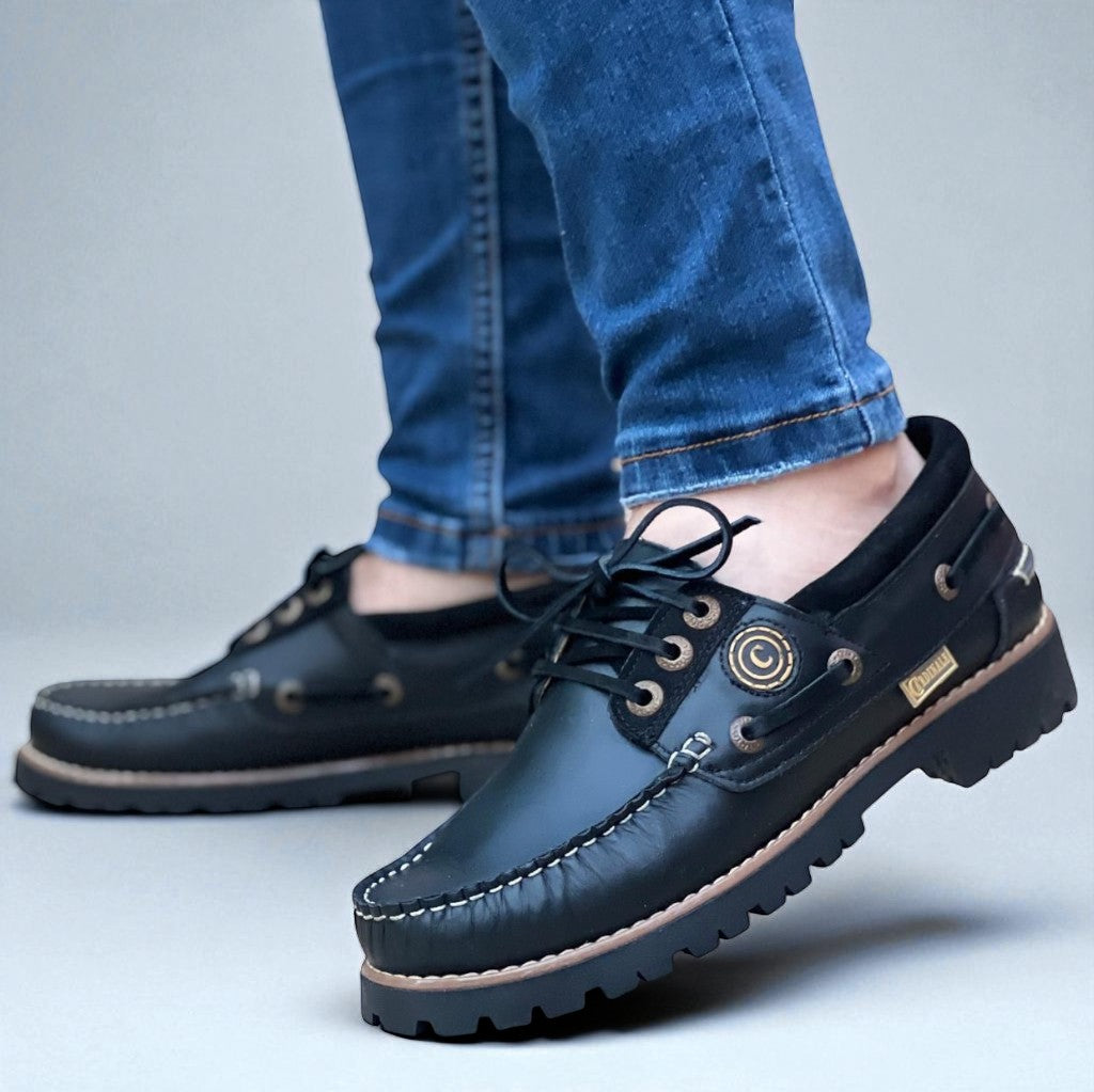 MOCASIN SCARPELLI- NEGRO