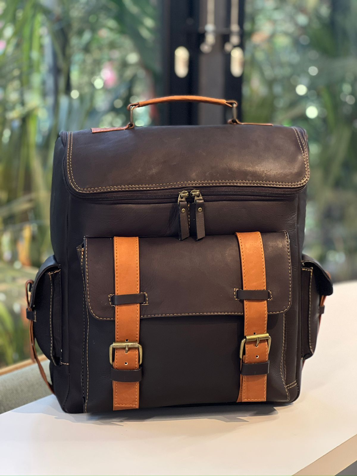 Morral para caballero - 100% cuero