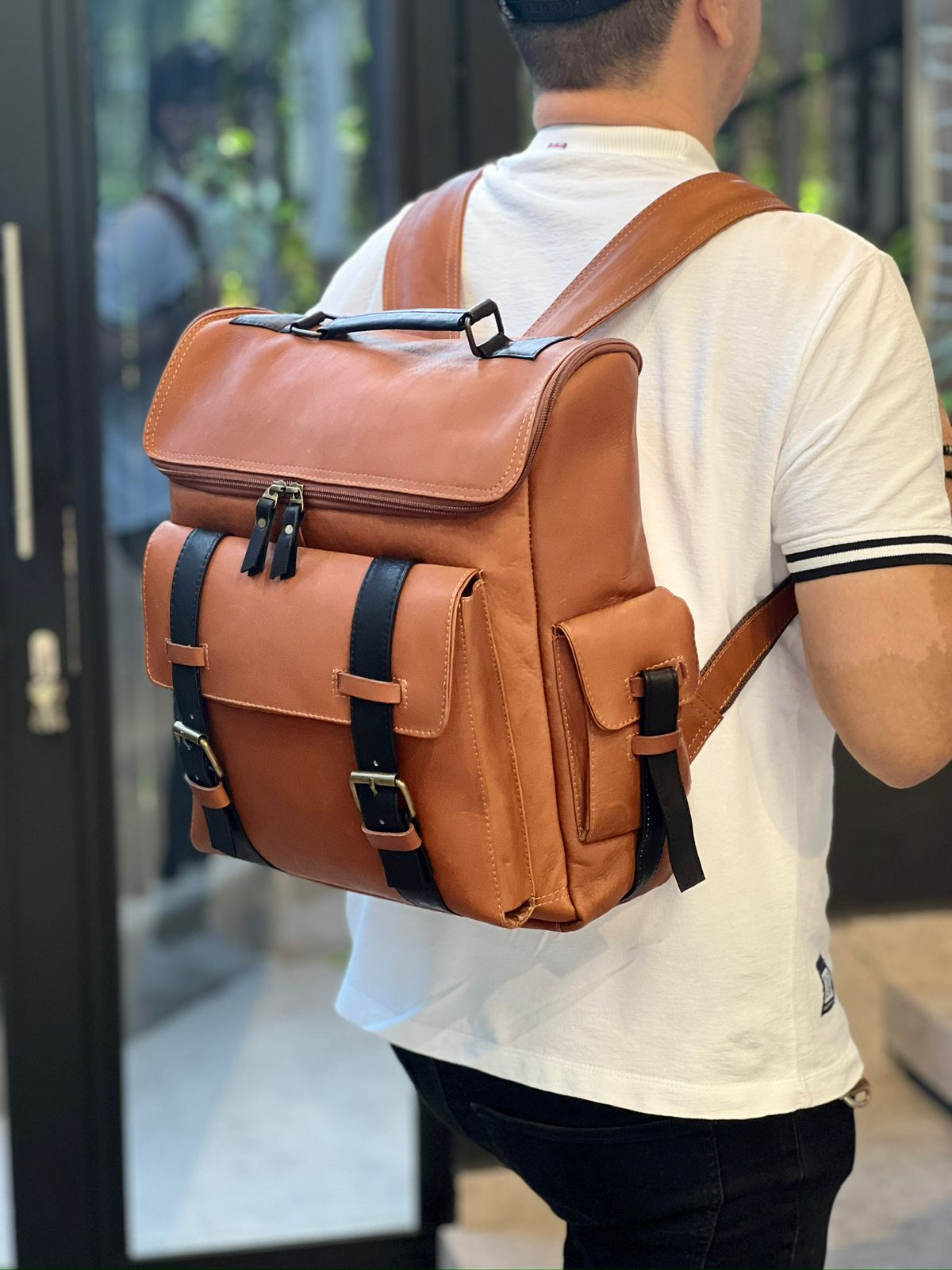 Morral para caballero - 100% cuero