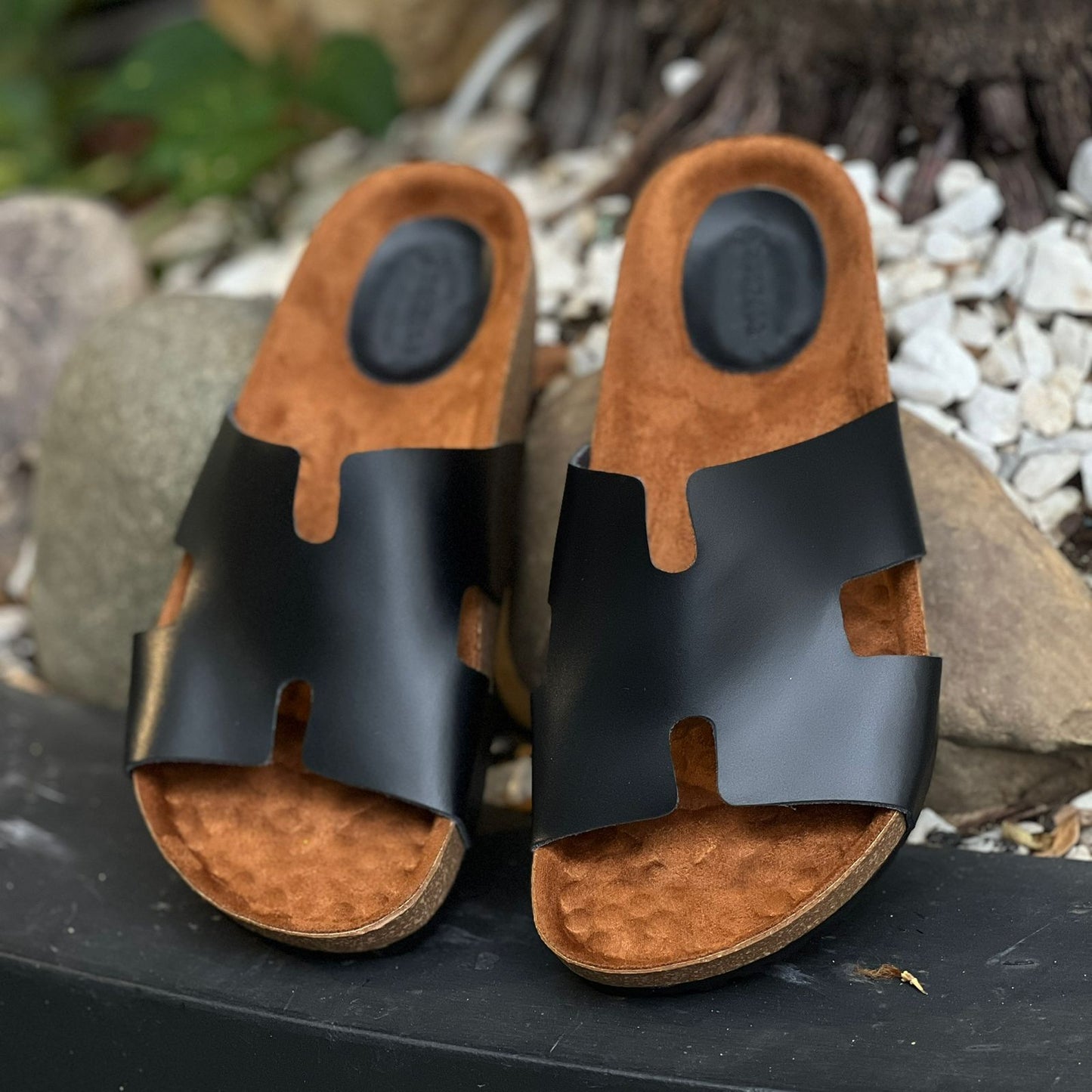 Sandalia H para caballero (100% cuero)