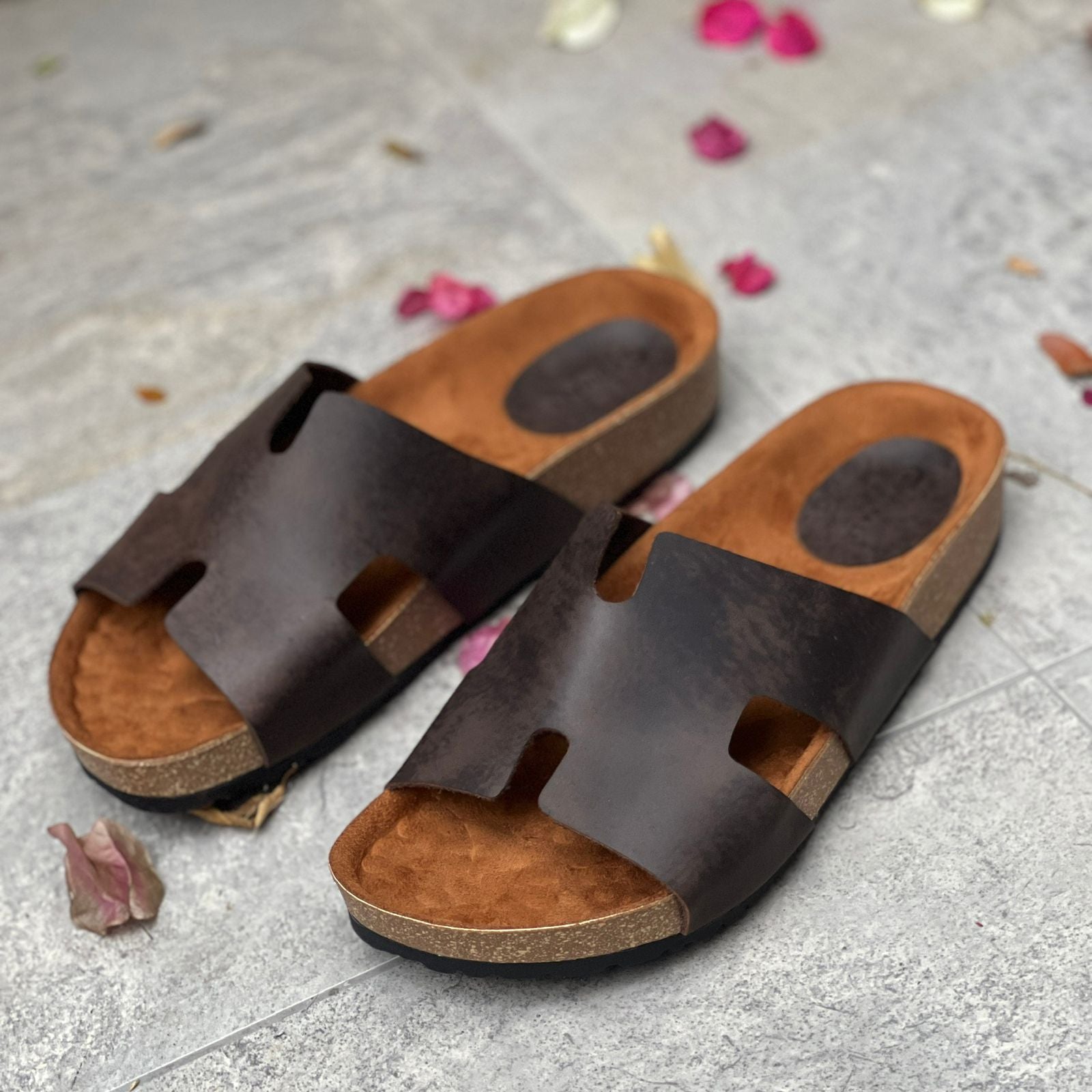 Sandalia H para caballero (100% cuero)