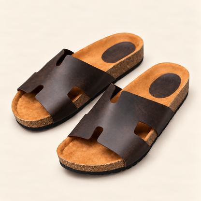 Sandalia H para caballero (100% cuero)