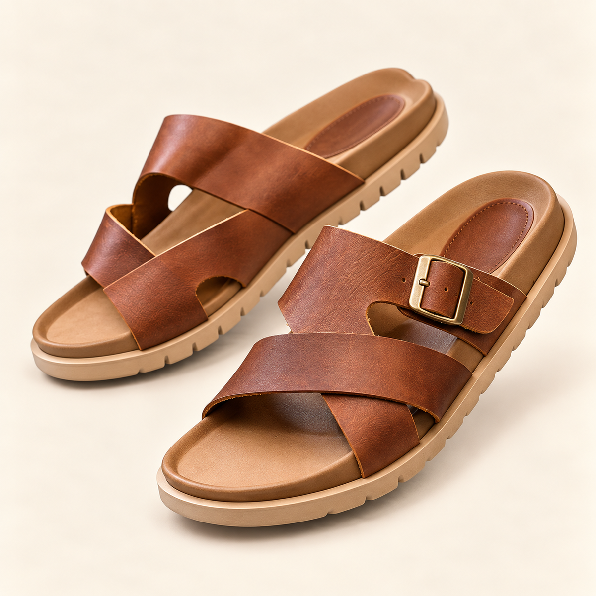 Sandalia roma para caballero  (100% cuero)