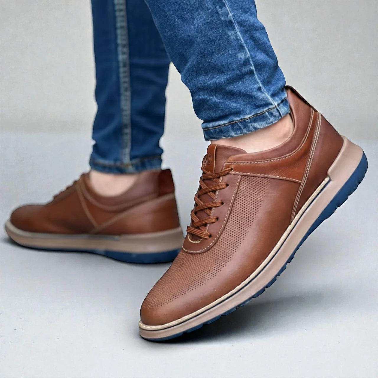 Zapato ferrato - 100% cuero enserado